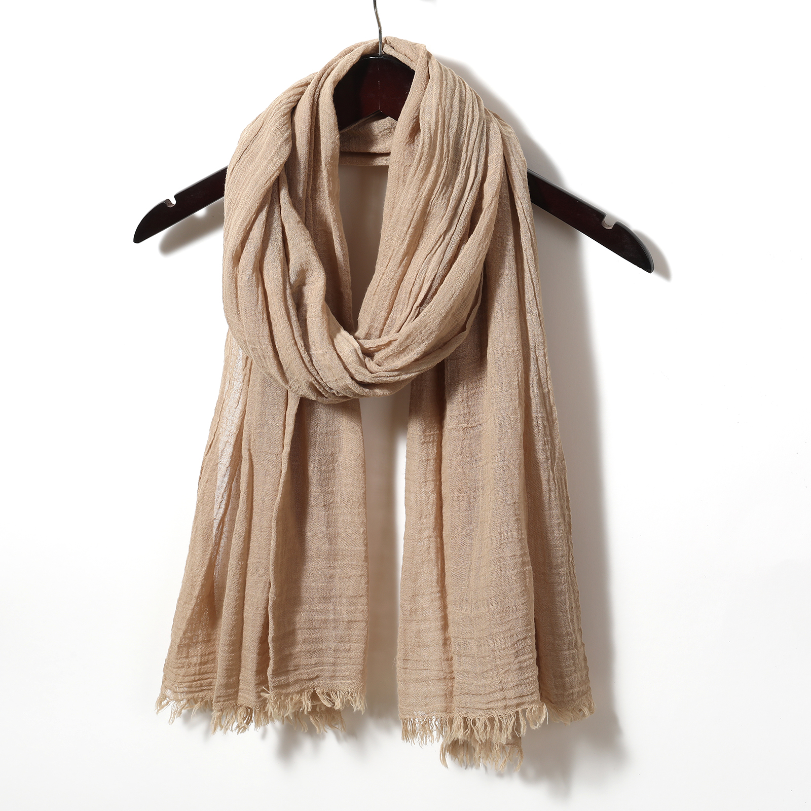 Linen Shorts Men - Solid Color Cotton Linen Scarf for