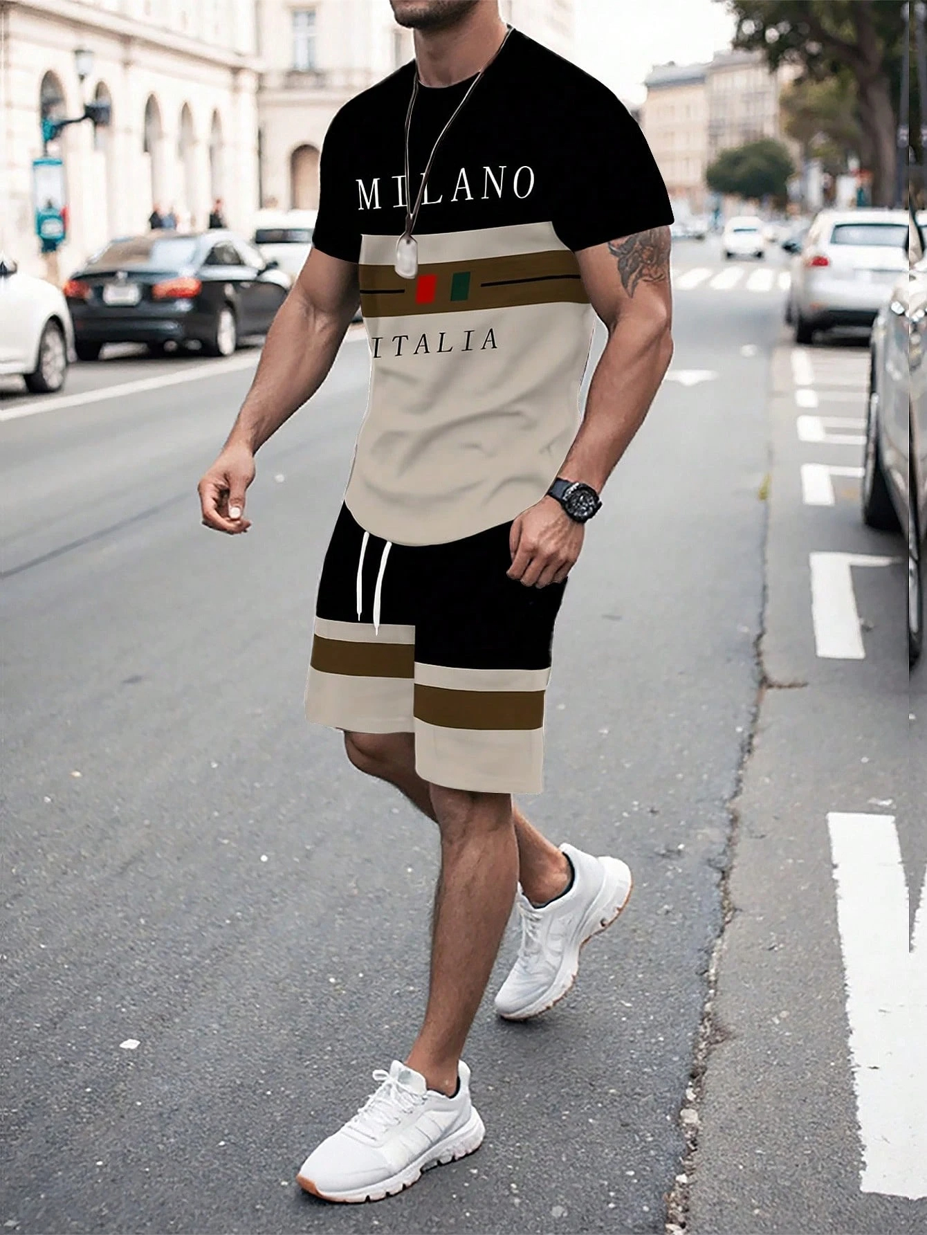 Summer Clothing Shops - 2026 Simple Men's T-shirts Shorts 2-piece