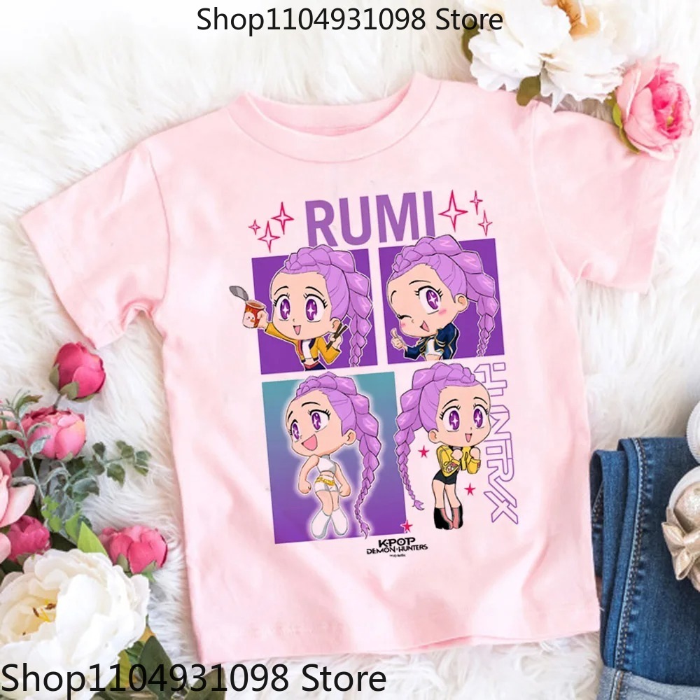 Summer Clothing Options - Children's K-pop Demon Hunters T-shirt, a