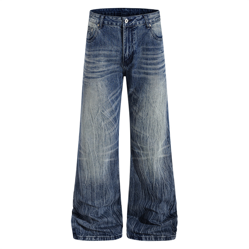 Summer Clothing Drip - Washed Bootcut Jeans For Man Straight