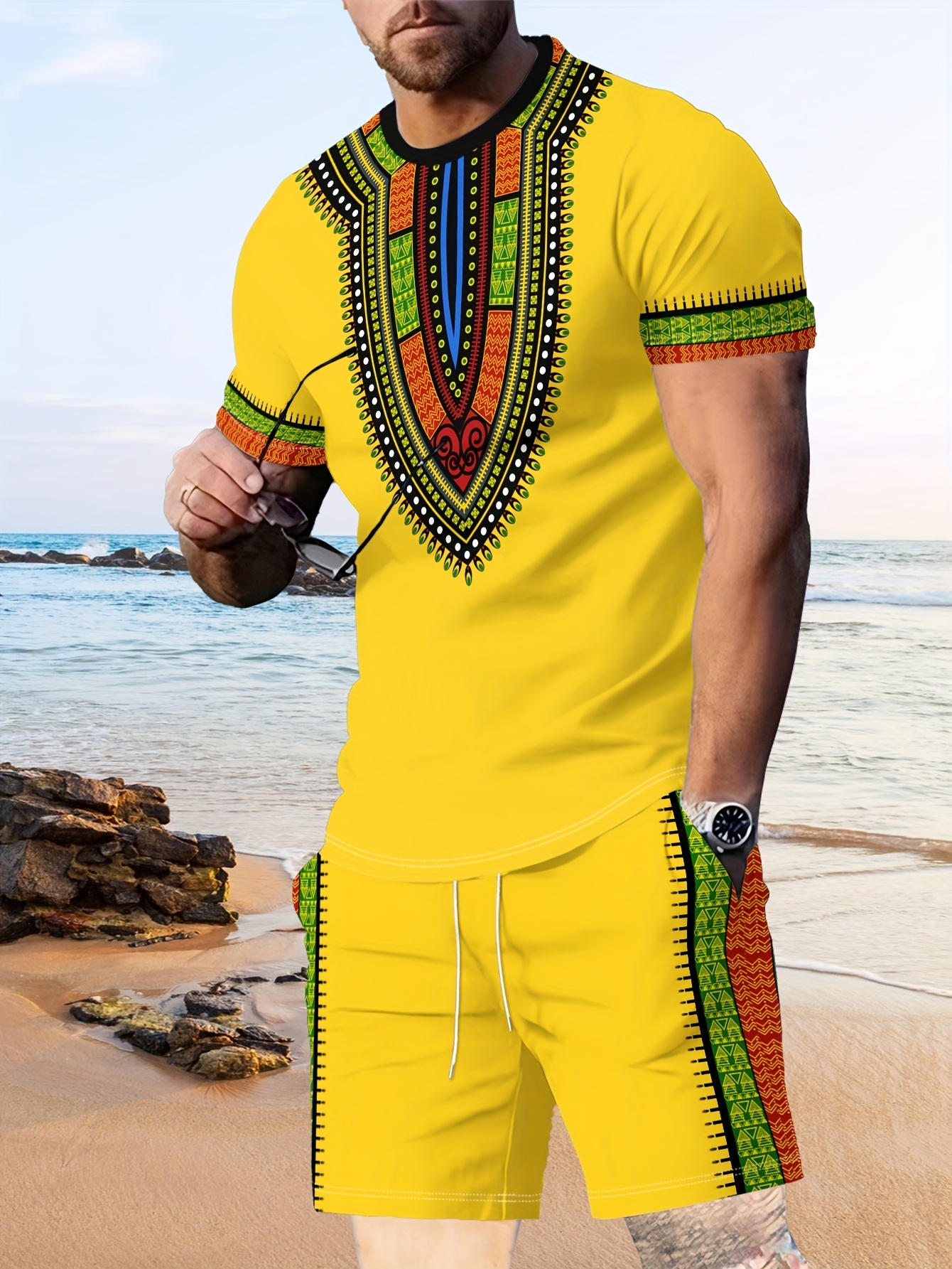 Summer Clothing Outfits - New Men's Suits African Dashiki Paisley