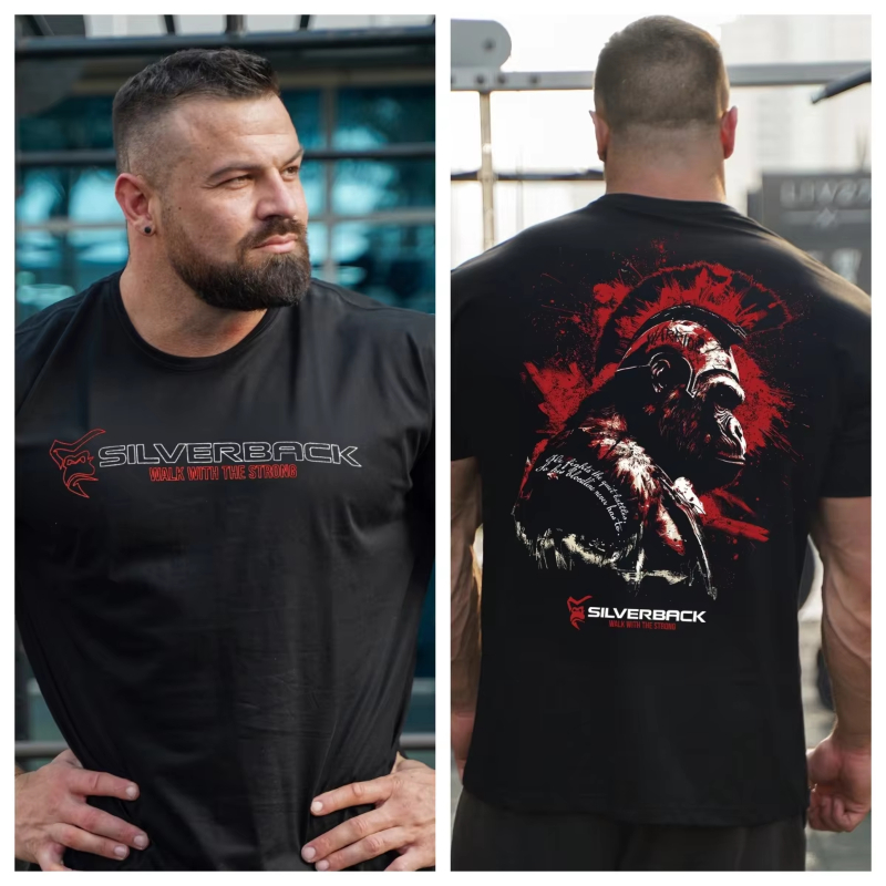 Summer Clothing Drip - Men's Black Slim Fit Gym T-Shirt,