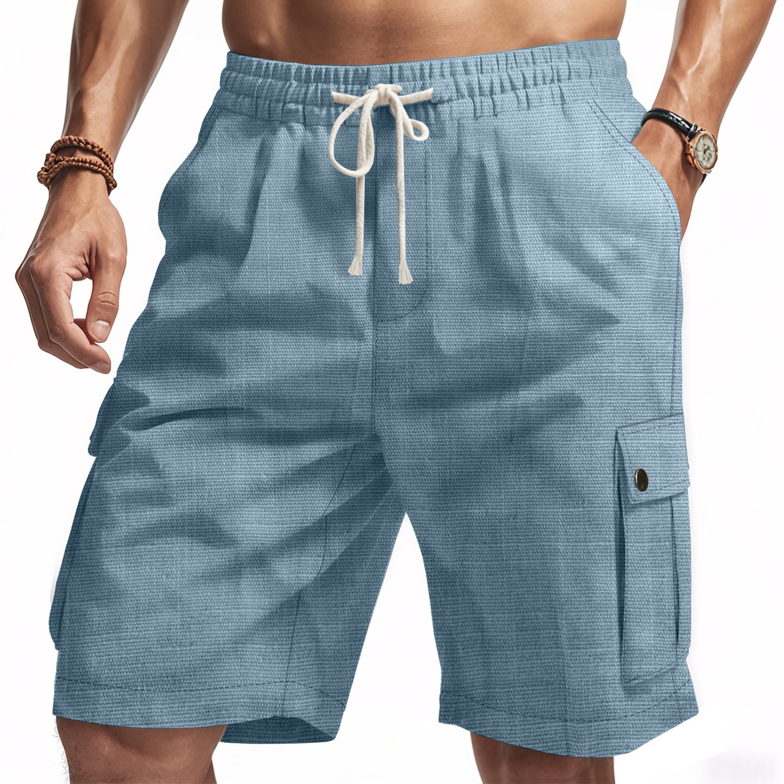 Men's Summer Straight Leg Carg - Linen Shorts Men review and price