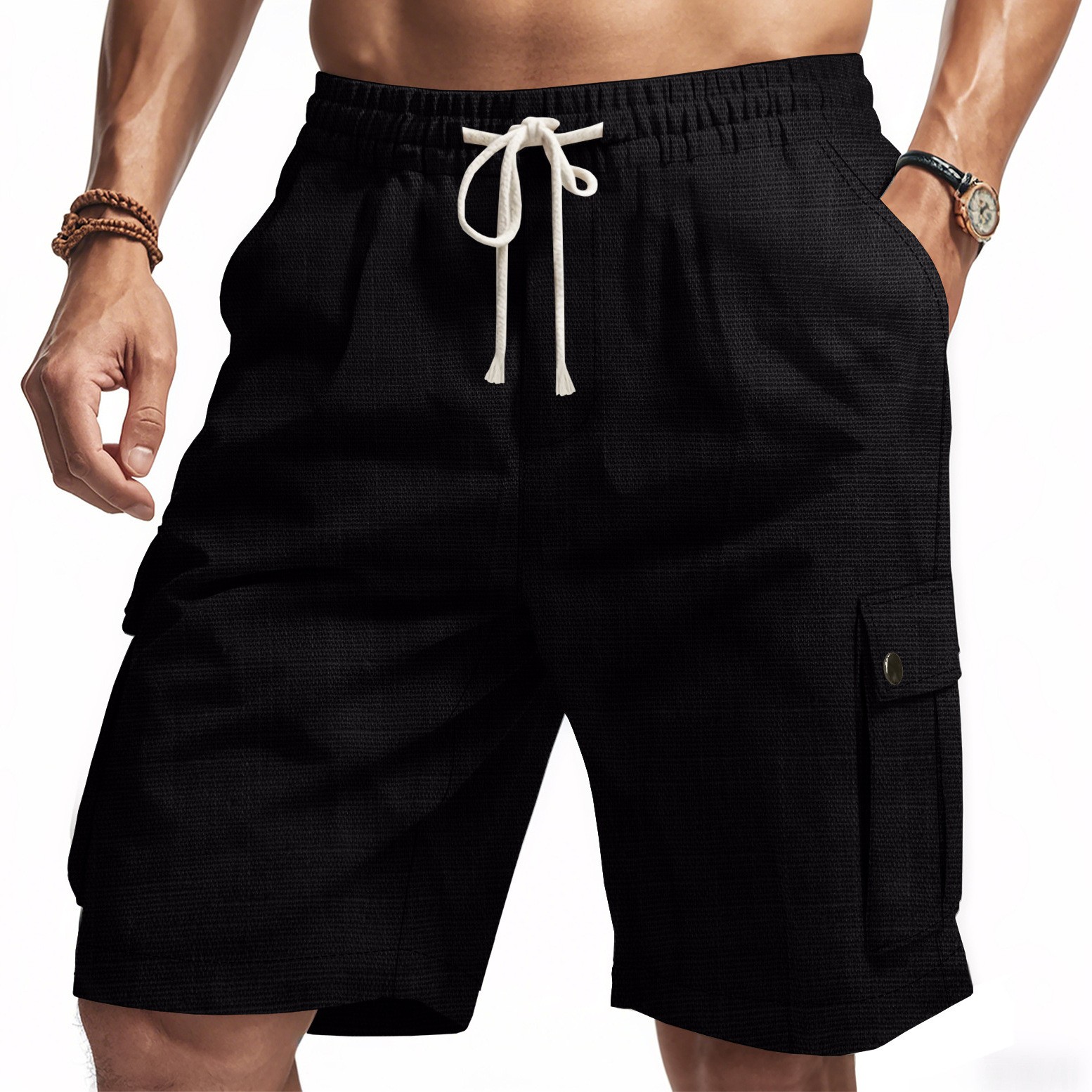 Men's Summer Straight Leg Carg - Linen Shorts Men review and price