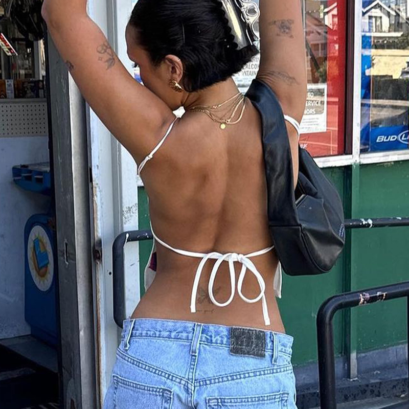 Y2K Style Spicy Girl Sexy Back - Summer Clothing Zara review and price