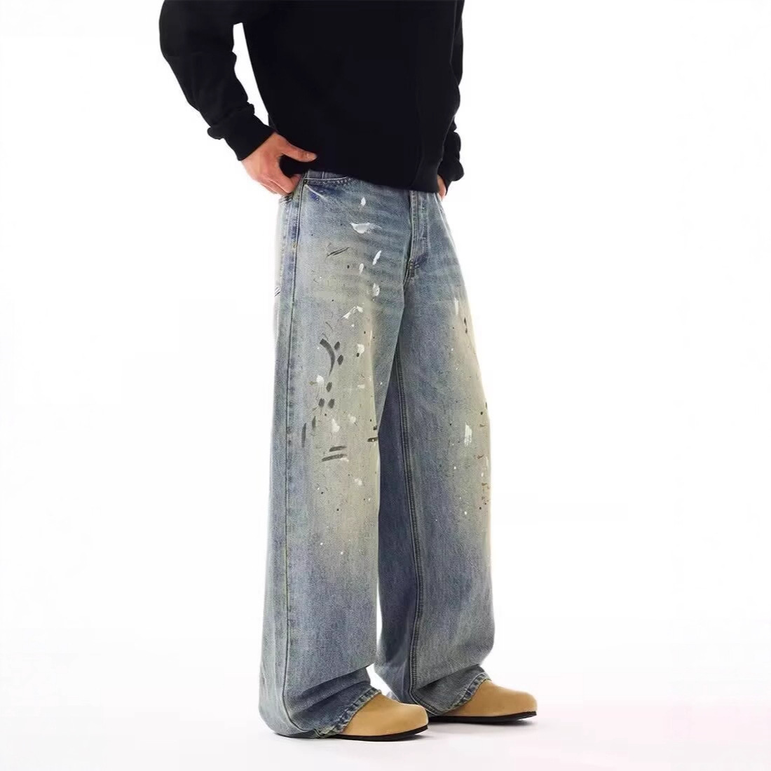Men Straight Jeans Drip Denim  - Summer Clothing Drip review and price