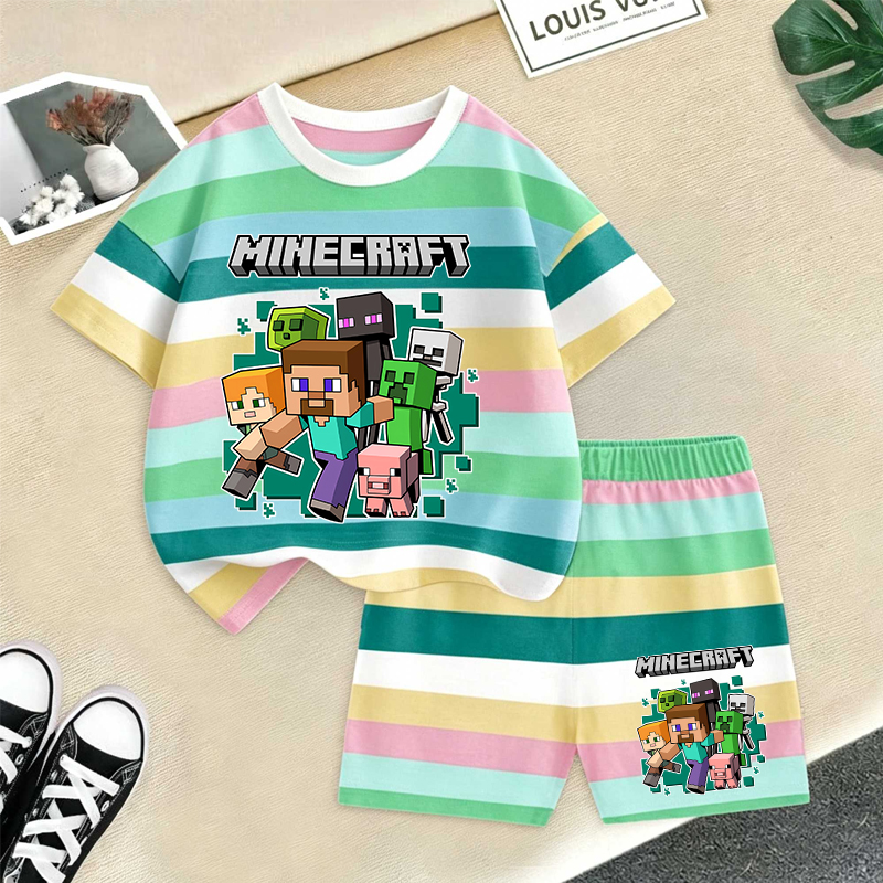 Minecrafted Girl boy Summer T  - Summer Clothing For Baby Boy review and price