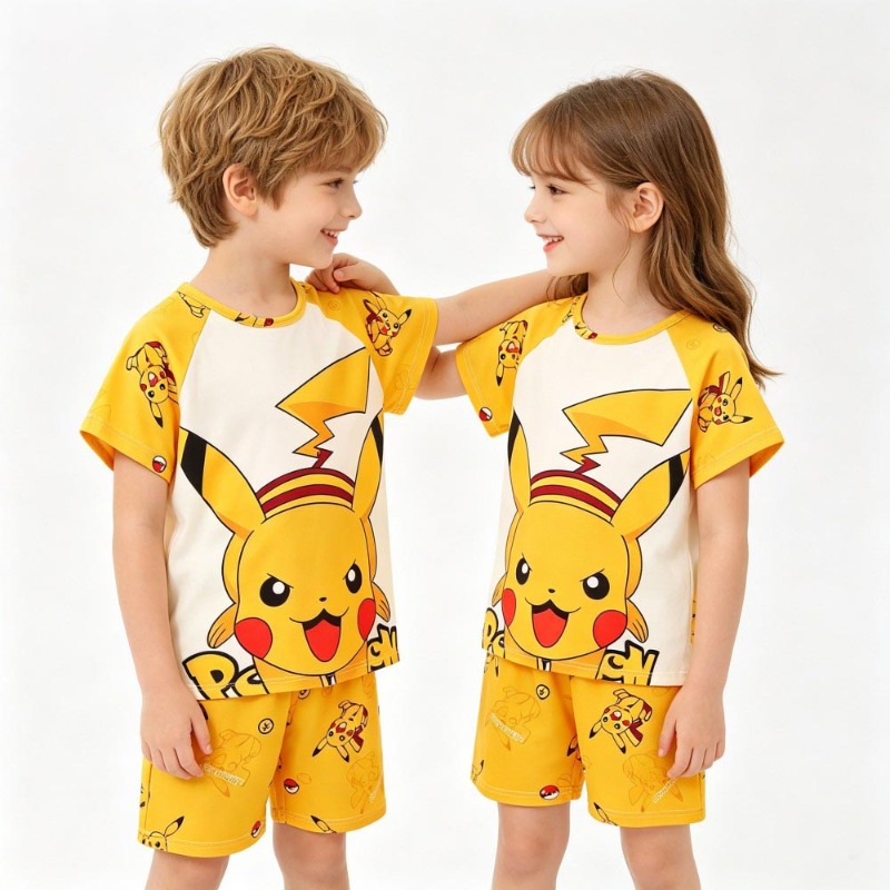 Matching Outfits Pokemon Pikac - Summer Clothing For Baby Boy review and price
