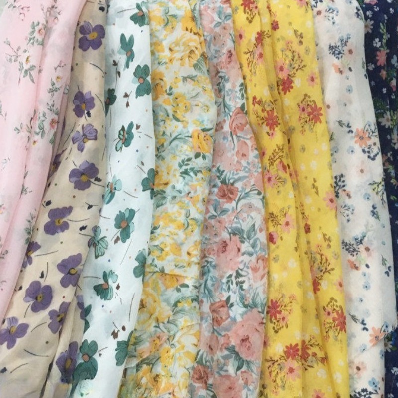 2/3m Floral Print Chiffon Fabr - Summer Clothing Material review and price
