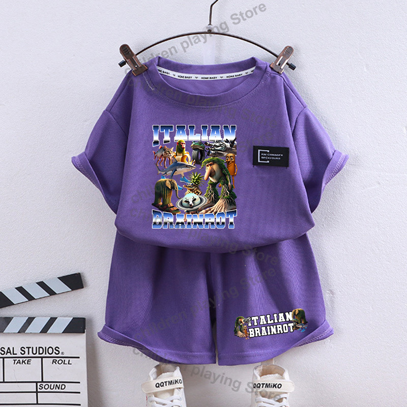 Italian Brainrot Children Hot  - Summer Clothing For Baby Boy review and price