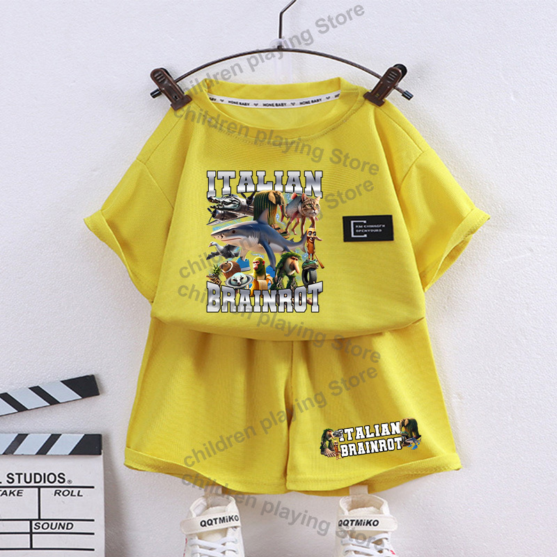 Italian Brainrot Children Hot  - Summer Clothing For Baby Boy review and price