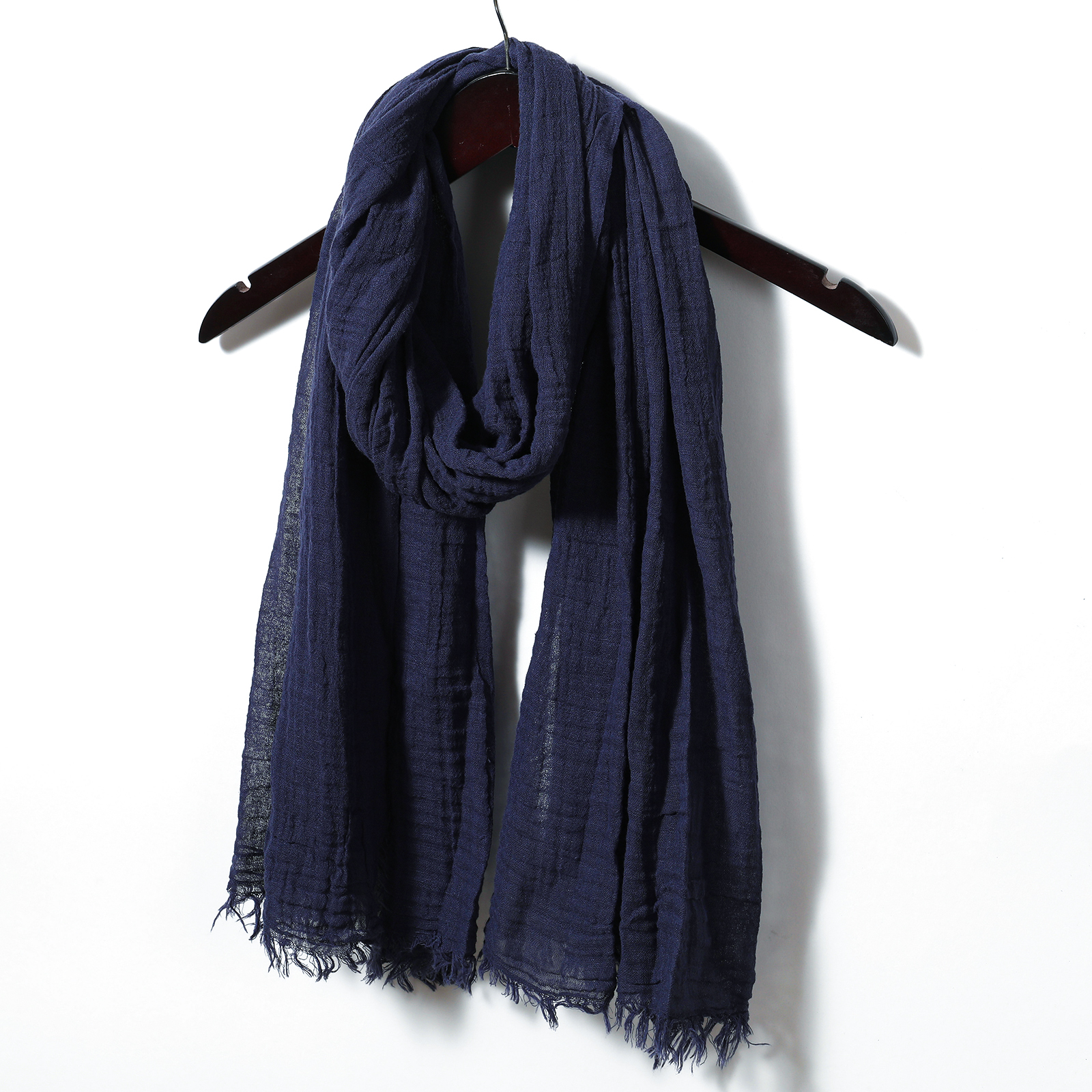 Solid Color Cotton Linen Scarf - Linen Shorts Men review and price