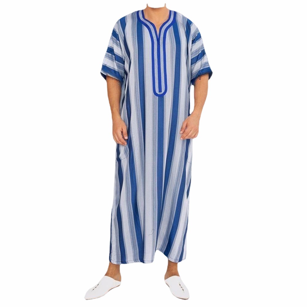 Men's Short Sleeve Long Robe L - Summer Clothing Material review and price