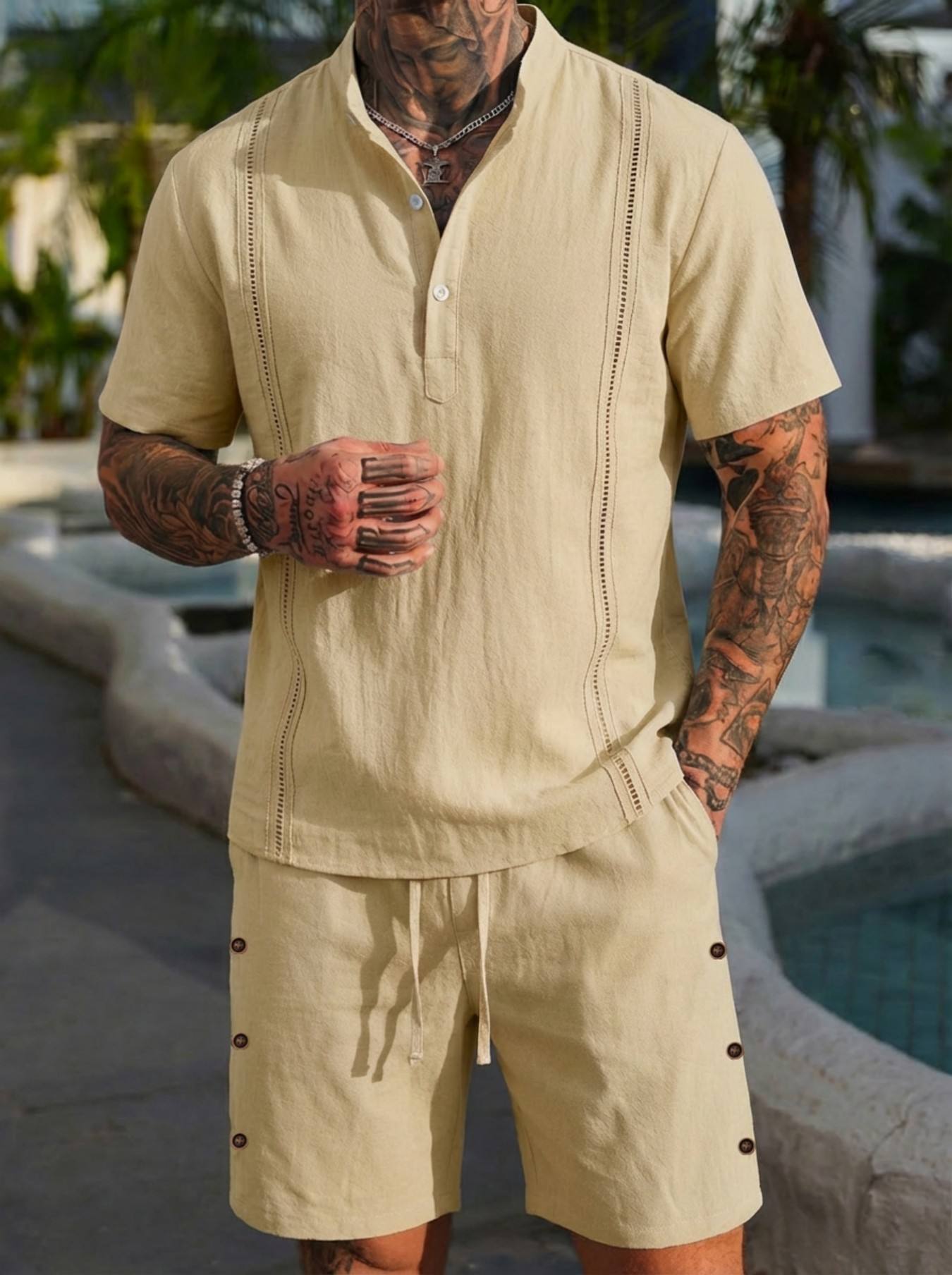 2026 men's summer beach casual - Linen Shorts Men review and price