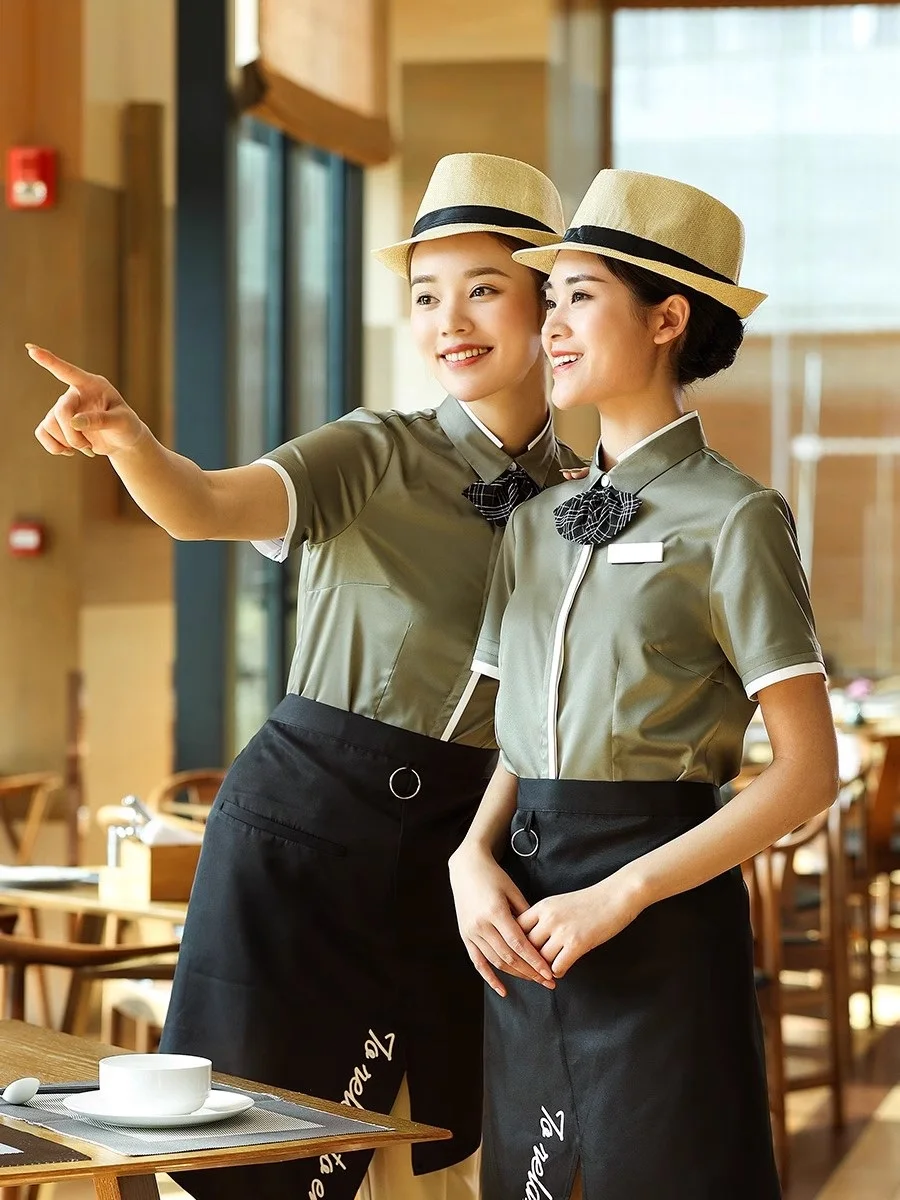Coffee Shop Waiter Work Clothe - Summer Clothing Shops review and price