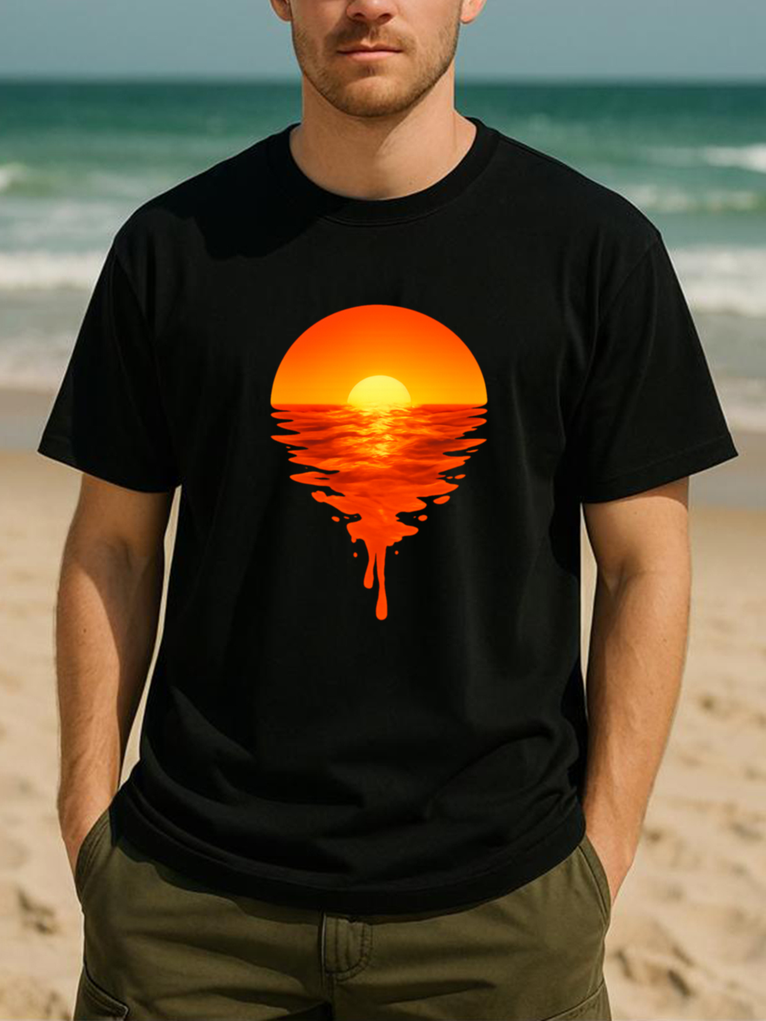 Dripping Sunset Wave Art Vacat - Summer Clothing Drip review and price
