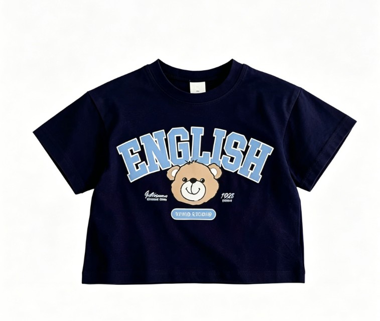 Kids Cute English Bear T Shirt - Summer Clothing Options review and price