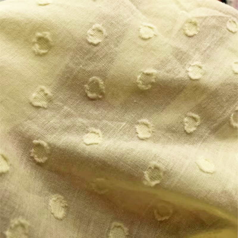 Solid Washed Cotton Polka Dot  - Summer Clothing Material review and price
