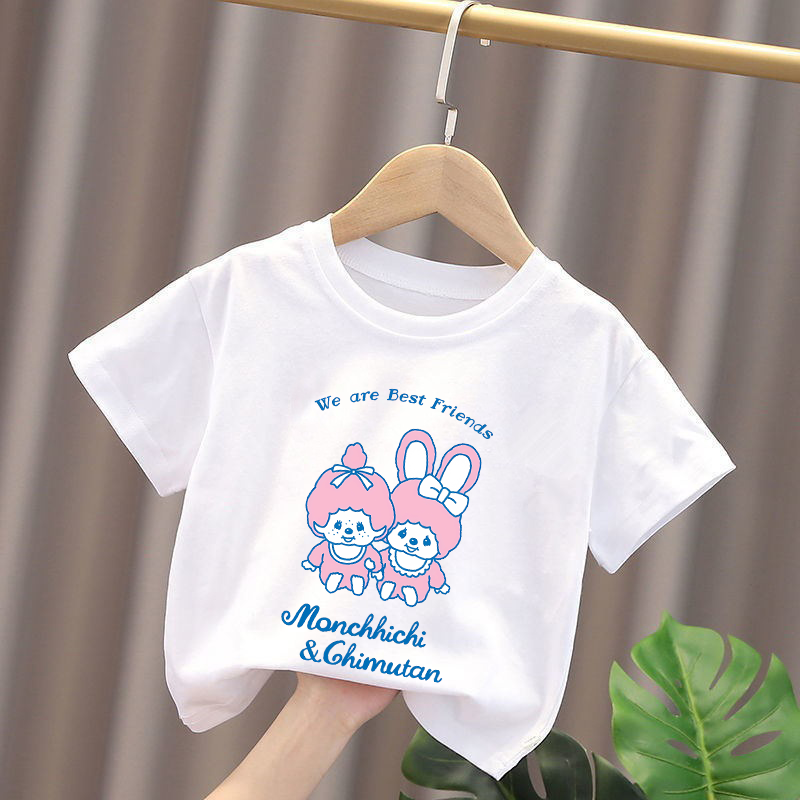 Monchhichi Kids T-shirts Anime - Summer Clothing For Baby Boy review and price