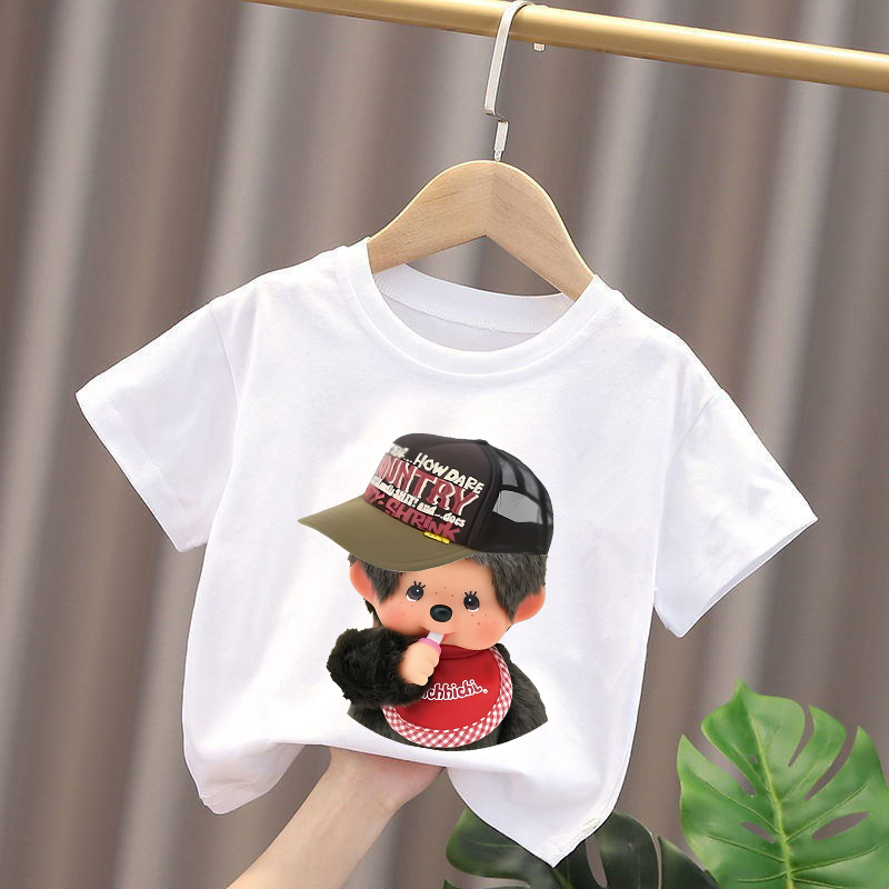 Monchhichi Kids T-shirts Anime - Summer Clothing For Baby Boy review and price