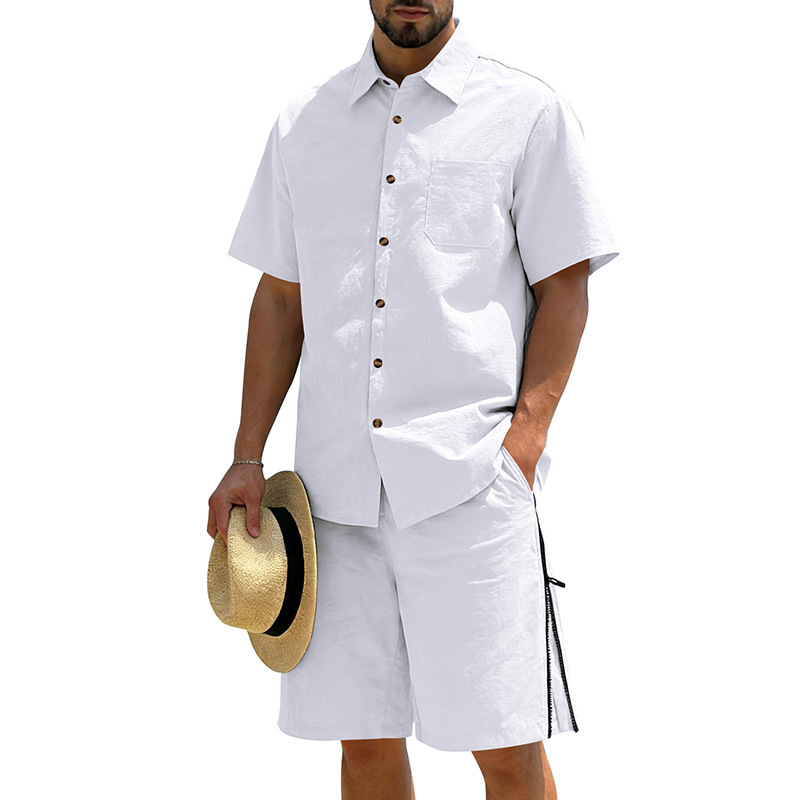Men's Casual Cotton Linen 2 Pi - Linen Shorts Men review and price