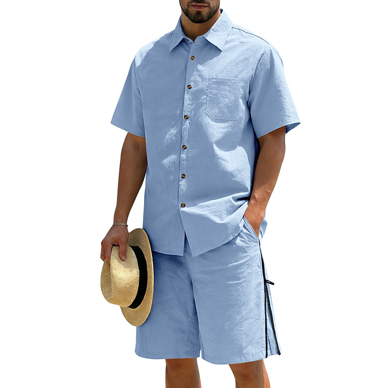 Men's Casual Cotton Linen 2 Pi - Linen Shorts Men review and price