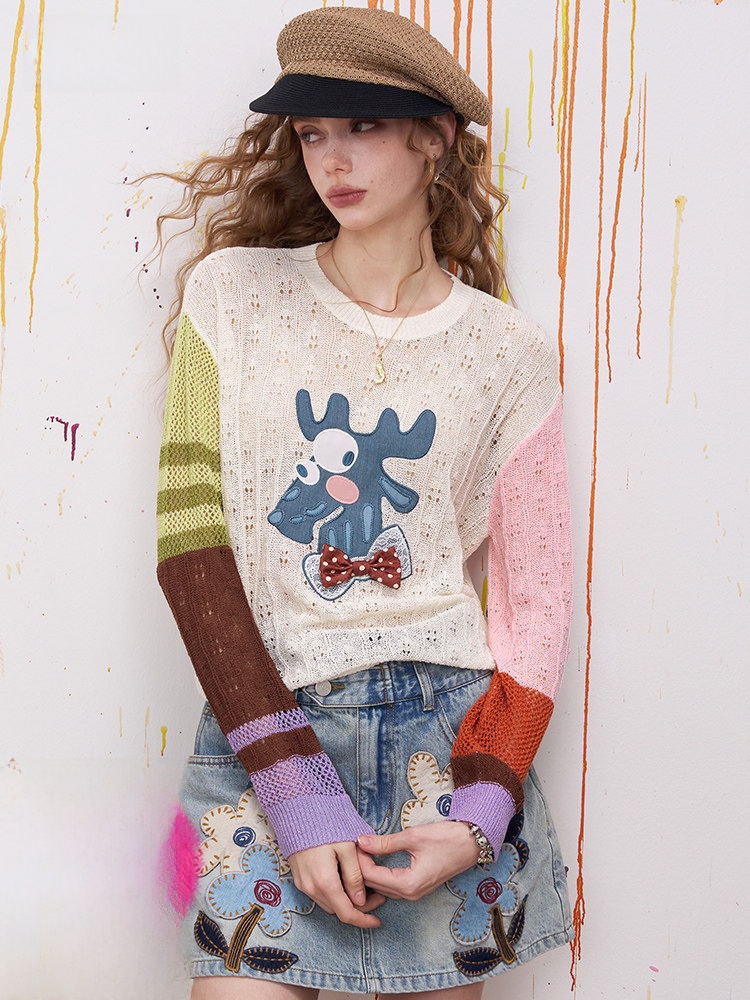 Asymmetric Splicing Knitted Lo - Summer Clothing Shops review and price