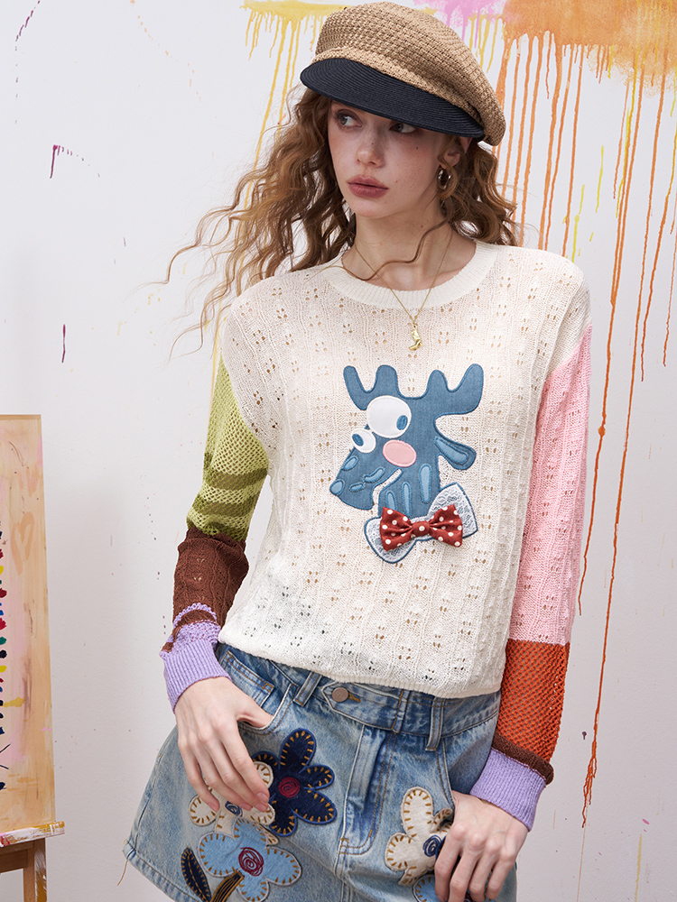 Asymmetric Splicing Knitted Lo - Summer Clothing Shops review and price