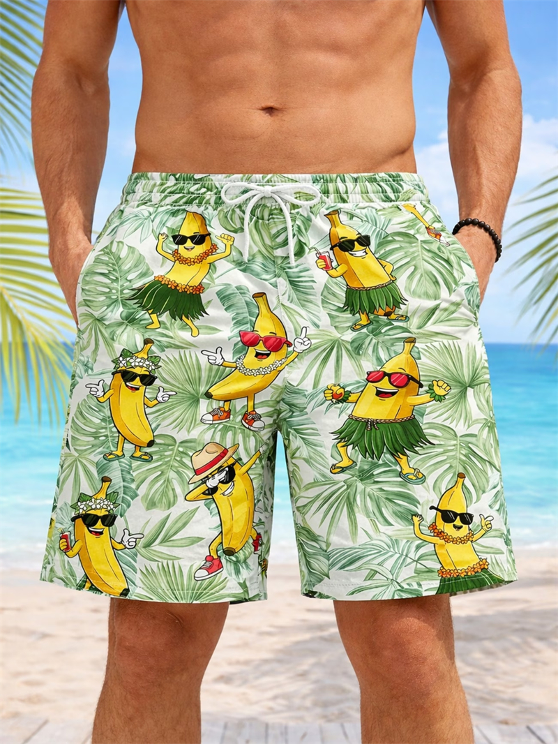 Funny Banana Print Skateboard  - Summer Clothing Material review and price