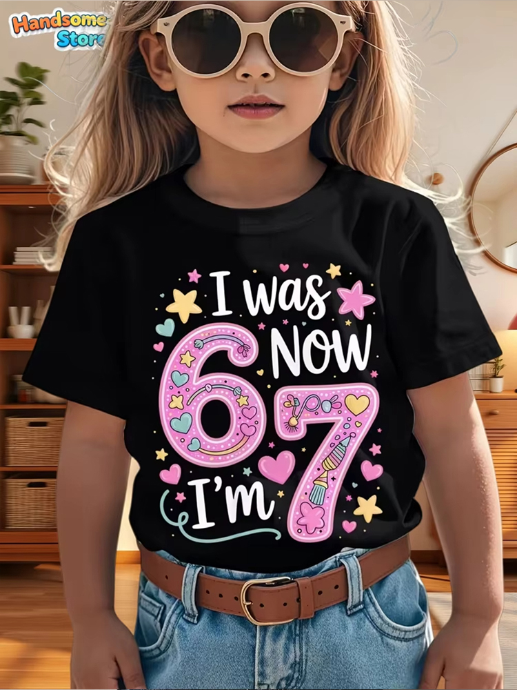Kids Girls Rainbow Drip Number - Summer Clothing Drip review and price