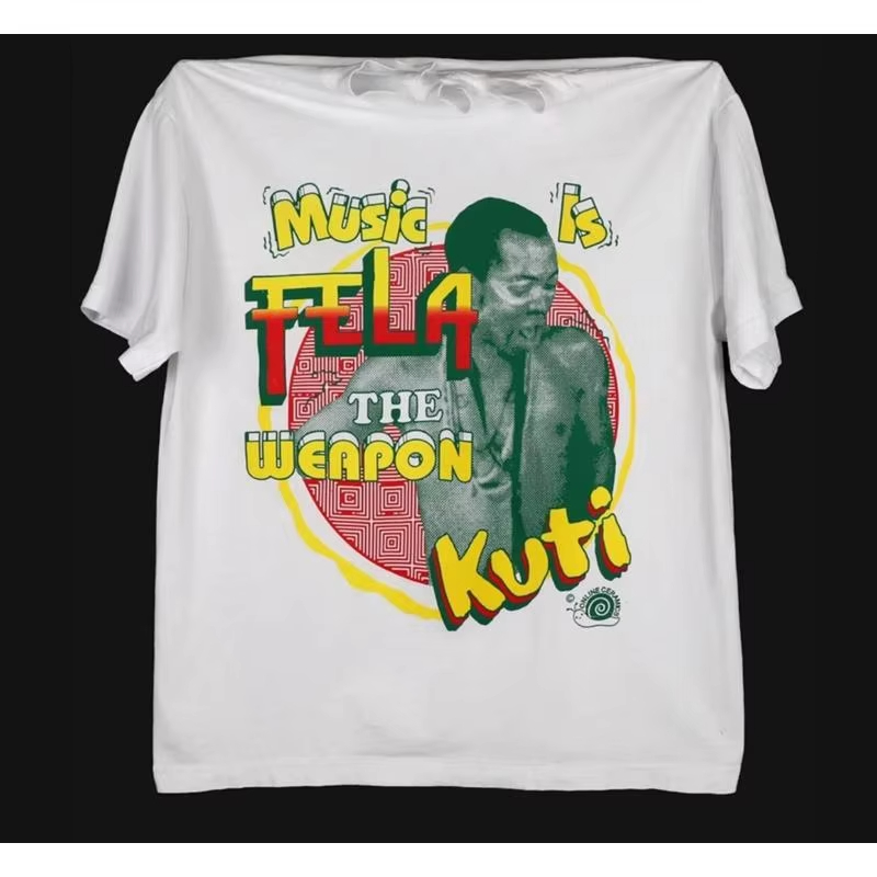 Fela Kuti WHITE T Shirt Short  - Summer Clothing Drip review and price