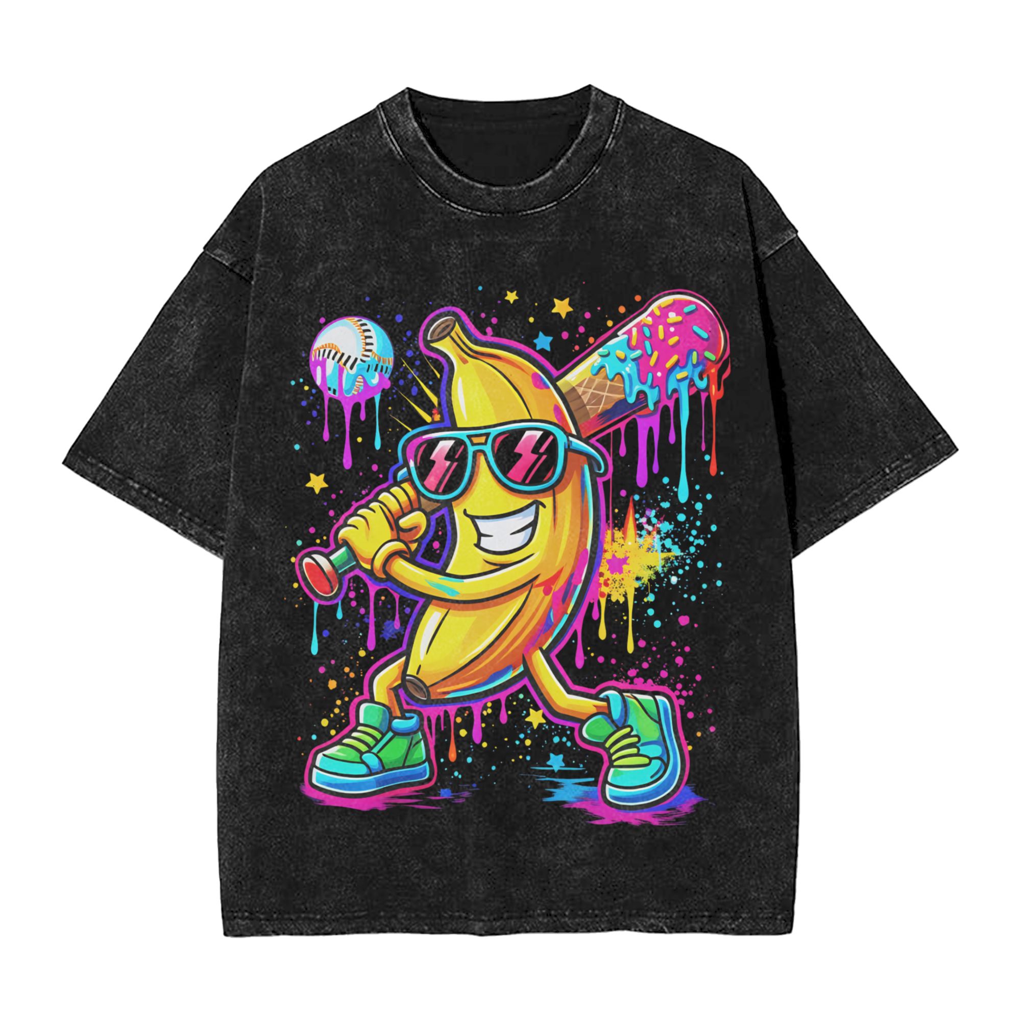 Vintage Washed T Shirt Banana  - Summer Clothing Drip review and price